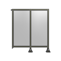 DOUBLE PANEL-LEGS ON RIGHT AND CENTER, TIE PLATE ON LEFT 1400MM X 1200MM  1/4&quot; POLYCARBONATE, AS KIT