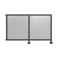 DOUBLE PANEL-LEGS ON RIGHT AND CENTER WITH HINGES 1400MM X 2200MM  1/4&quot; POLYCARBONATE, ASSEMBLED