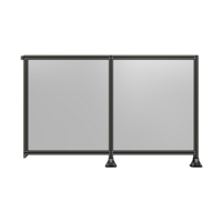 DOUBLE PANEL-LEGS ON RIGHT AND CENTER, TIE PLATE ON LEFT 1400MM X 2200MM  1/4&quot; POLYCARBONATE, AS KIT