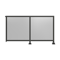 DOUBLE PANEL-LEGS ON RIGHT AND CENTER, TIE PLATE ON LEFT 1400MM X 2400MM  1/4&quot; POLYCARBONATE, AS KIT