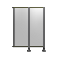 DOUBLE PANEL-LEGS ON RIGHT AND CENTER WITH HINGES 1700MM X 1200MM  1/4&quot; POLYCARBONATE, ASSEMBLED