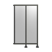 DOUBLE PANEL-LEGS ON RIGHT AND CENTER WITH HINGES 2135MM X 1200MM  1/4&quot; POLYCARBONATE, ASSEMBLED
