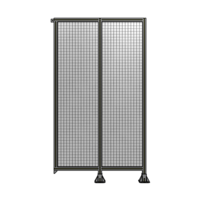DOUBLE PANEL-LEGS ON RIGHT AND CENTER, TIE PLATE ON LEFT 2135MM X 1200MM  1&quot; MESH, FULLY ASSEMBLED