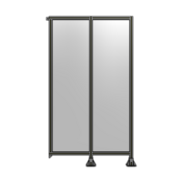 DOUBLE PANEL-LEGS ON RIGHT AND CENTER, TIE PLATE ON LEFT 2135MM X 1200MM  1/4&quot; POLYCARBONATE, AS KIT