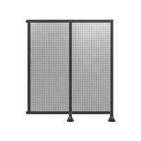 DOUBLE PANEL-LEGS ON RIGHT AND CENTER WITH HINGES 2135MM X 1800MM  1&quot; MESH, FULLY ASSEMBLED
