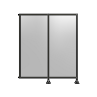 DOUBLE PANEL-LEGS ON RIGHT AND CENTER WITH HINGES 2135MM X 1800MM  1/4&quot; POLYCARBONATE, ASSEMBLED