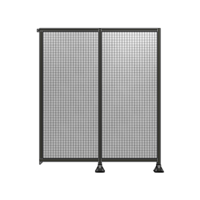 DOUBLE PANEL-LEGS ON RIGHT AND CENTER, TIE PLATE ON LEFT 2135MM X 1800MM  1&quot; MESH, FULLY ASSEMBLED