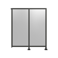 DOUBLE PANEL-LEGS ON RIGHT AND CENTER, TIE PLATE ON LEFT 2135MM X 1800MM  1/4&quot; POLYCARBONATE, AS KIT
