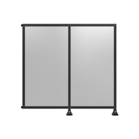 DOUBLE PANEL-LEGS ON RIGHT AND CENTER WITH HINGES 2135MM X  2200MM  1/4&quot; POLYCARBONATE, ASSEMBLED