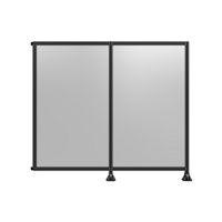 DOUBLE PANEL-LEGS ON RIGHT AND CENTER WITH HINGES 2135MM X 2400MM  1/4&quot; POLYCARBONATE, ASSEMBLED