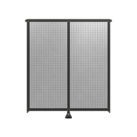 DOUBLE PANEL-LEG IN CENTER AND TIE PLATE CONNECTORS 2135MM X 1800MM  1&quot; MESH, FULLY ASSEMBLED