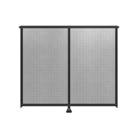 DOUBLE PANEL-LEG IN CENTER AND TIE PLATE CONNECTORS 2135MM X 2400MM  1&quot; MESH, FULLY ASSEMBLED
