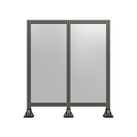 DOUBLE PANEL-3 LEGS  1400MM X 1200MM  1/4&quot; POLYCARBONATE, FULLY ASSEMBLED