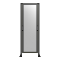 SINGLE REMOVABLE PANEL WITH LEGS 2135MM X 750MM 1/4&quot; POLYCARBONATE, FULLY ASSEMBLED