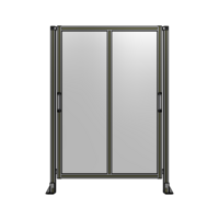 DOUBLE REMOVABLE PANEL WITH LEGS  1700MM X 1200MM 1/4&quot; POLYCARBONATE, FULLY ASSEMBLED