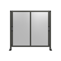 DOUBLE REMOVABLE PANEL WITH LEGS  1700MM X 1750MM 1/4&quot; POLYCARBONATE, FULLY ASSEMBLED