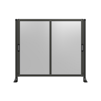 DOUBLE REMOVABLE PANEL WITH LEGS  1700MM X 1900MM 1/4&quot; POLYCARBONATE, FULLY ASSEMBLED