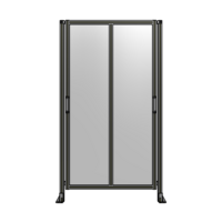 DOUBLE REMOVABLE PANEL WITH LEGS  2135MM X 1200MM 1/4&quot; POLYCARBONATE, FULLY ASSEMBLED