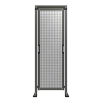 SINGLE REMOVABLE PANEL WITH LEGS AND A HEADER  2135MM X 750MM 1&quot; MESH, FULLY ASSEMBLED