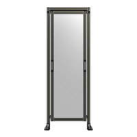 SINGLE REMOVABLE PANEL WITH LEGS AND A HEADER  2135MM X 750MM 1/4&quot; POLYCARBONATE, FULLY ASSEMBLED