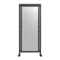 SINGLE REMOVABLE PANEL WITH LEGS AND A HEADER  2135MM X 900MM 1/4&quot; POLYCARBONATE, FULLY ASSEMBLED
