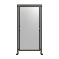 SINGLE REMOVABLE PANEL WITH LEGS AND A HEADER  2135MM X 1050MM 1/4&quot; POLYCARBONATE, FULLY ASSEMBLED