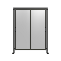 DOUBLE REMOVABLE PANEL WITH LEGS AND A HEADER  2135MM X 1600MM 1/4&quot; POLYCARBONATE, FULLY ASSEMBLED