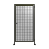 DOOR WITH HEADER, HANDLE WITH INTERNAL EGRESS ON LEFT 2135MM X 1100MM 1&quot; MESH, FULLY ASSEMBLED