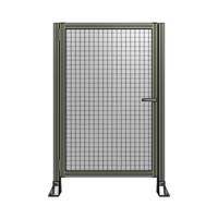DOOR-ROBUST FRAME, HANDLE/INTERNAL EGRESS ON RIGHT 1400MM X 900MM 1&quot; MESH, FULLY ASSEMBLED