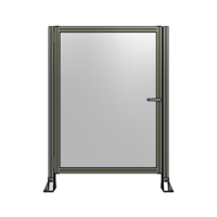DOOR-ROBUST FRAME, HANDLE/INTERNAL EGRESS ON RIGHT 1400MM X 1020MM 1/4&quot; POLYCARBONATE, ASSEMBLED