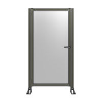 DOOR-ROBUST FRAME, HANDLE/INTERNAL EGRESS ON RIGHT 1700MM X 900MM 1/4&quot; POLYCARBONATE, ASSEMBLED