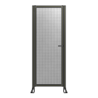 DOOR-ROBUST FRAME, HANDLE/INTERNAL EGRESS ON RIGHT 2135MM X 820MM 1&quot; MESH, FULLY ASSEMBLED