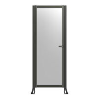 DOOR-ROBUST FRAME, HANDLE/INTERNAL EGRESS ON RIGHT 2135MM X 820MM 1/4&quot; POLYCARBONATE, ASSEMBLED