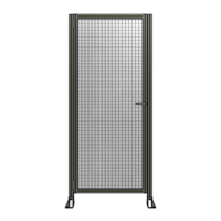 DOOR-ROBUST FRAME, HANDLE/INTERNAL EGRESS ON RIGHT 2135MM X 920MM 1&quot; MESH, FULLY ASSEMBLED