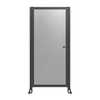 DOOR-ROBUST FRAME, HANDLE/INTERNAL EGRESS ON RIGHT 2135MM X 1000MM 1&quot; MESH, FULLY ASSEMBLED