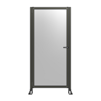 DOOR-ROBUST FRAME, HANDLE/INTERNAL EGRESS ON RIGHT 2135MM X 1000MM 1/4&quot; POLYCARBONATE, ASSEMBLED