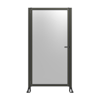 DOOR-ROBUST FRAME, HANDLE/INTERNAL EGRESS ON RIGHT 2135MM X 1100MM 1/4&quot; POLYCARBONATE, ASSEMBLED