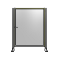 DOOR-ROBUST FRAME, HANDLE/INTERNAL EGRESS ON LEFT 1400MM X 1100MM 1/4&quot; POLYCARBONATE, AS A KIT
