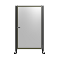 DOOR-ROBUST FRAME, HANDLE/INTERNAL EGRESS ON LEFT 1700MM X 1020MM 1/4&quot; POLYCARBONATE, AS A KIT