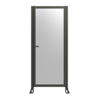 DOOR-ROBUST FRAME, HANDLE/INTERNAL EGRESS ON LEFT 2135MM X 900MM 1/4&quot; POLYCARBONATE, AS A KIT