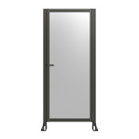 DOOR-ROBUST FRAME, HANDLE/INTERNAL EGRESS ON LEFT 2135MM X 920MM 1/4&quot; POLYCARBONATE, AS A KIT