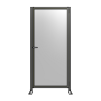DOOR-ROBUST FRAME, HANDLE/INTERNAL EGRESS ON LEFT 2135MM X 1000MM 1/4&quot; POLYCARBONATE, AS A KIT