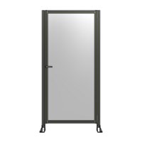 DOOR-ROBUST FRAME, HANDLE/INTERNAL EGRESS ON LEFT 2135MM X 1020MM 1/4&quot; POLYCARBONATE, AS A KIT
