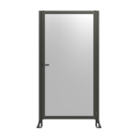 DOOR-ROBUST FRAME, HANDLE/INTERNAL EGRESS ON LEFT 2135MM X 1100MM 1/4&quot; POLYCARBONATE, AS A KIT