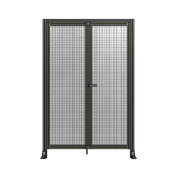 SINGLE PANEL, DOUBLE DOOR WITH HEADER-HANDLE ON RIGHT 2135MM X 1400MM  1&quot; MESH, ASSEMBLED