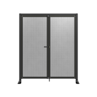 SINGLE PANEL, DOUBLE DOOR WITH HEADER-HANDLE ON LEFT 2135MM X 1800MM  1&quot; MESH, AS A KIT