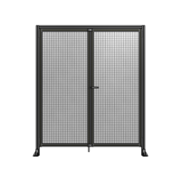 SINGLE PANEL, DOUBLE DOOR WITH HEADER-HANDLE ON RIGHT 2135MM X 1800MM  1&quot; MESH, ASSEMBLED