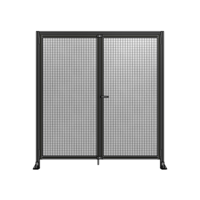 SINGLE PANEL, DOUBLE DOOR WITH HEADER-HANDLE ON RIGHT 2135MM X 2000MM  1&quot; MESH, ASSEMBLED