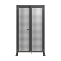 SINGLE PANEL, DOUBLE DOOR-FRAME W/ HEADER-HANDLE ON LEFT 2135MM X 1200MM  1&quot; MESH, AS A KIT