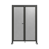 SINGLE PANEL, DOUBLE DOOR-FRAME W/ HEADER-HANDLE ON LEFT 2135MM X 1400MM  1&quot; MESH, AS A KIT